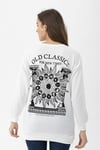 Kadın Sırt Baskı Detaylı Yan Yırtmaçlı Oversize Sweatshirt