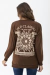Kadın Sırt Baskı Detaylı Yan Yırtmaçlı Oversize Sweatshirt