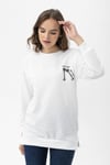 Kadın Sırt Baskı Detaylı Yan Yırtmaçlı Oversize Sweatshirt