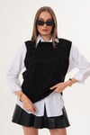 Kadın Taş İşleme Detaylı Triko Örme Süveter 255167 -
