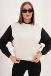 Kadın Taş İşleme Detaylı Triko Örme Süveter 255167 -
