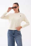 Kadın Tavşan Nakışlı İki İplik Sweatshirt 265070 -
