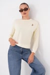 Kadın Tavşan Nakışlı İki İplik Sweatshirt 265070 -