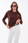 Kadın Tavşan Nakışlı İki İplik Sweatshirt 265070 -