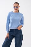 Kadın Tavşan Nakışlı İki İplik Sweatshirt 265070 -