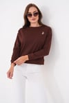 Kadın Tavşan Nakışlı İki İplik Sweatshirt 265070 -
