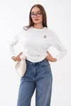 Kadın Tavşan Nakışlı İki İplik Sweatshirt 265070 -