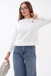 Kadın Tavşan Nakışlı İki İplik Sweatshirt 265070 -