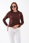 Kadın Tavşan Nakışlı İki İplik Sweatshirt 265070 -