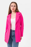 Kadın Tek Düğme Çift Cepli Blazer Ceket