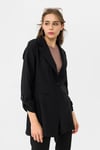 Kadın Tek Düğme Çift Cepli Blazer Ceket