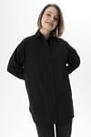 Kadın Uzun Oversize Poplin Tunik Gömlek
