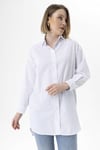 Kadın Uzun Oversize Poplin Tunik Gömlek