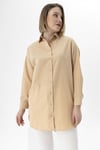 Kadın Uzun Oversize Poplin Tunik Gömlek