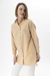 Kadın Uzun Oversize Poplin Tunik Gömlek