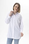 Kadın Uzun Oversize Poplin Tunik Gömlek