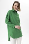 Kadın Uzun Oversize Poplin Tunik Gömlek