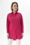 Kadın Uzun Oversize Poplin Tunik Gömlek