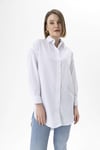 Kadın Uzun Oversize Poplin Tunik Gömlek