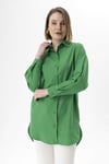 Kadın Uzun Oversize Poplin Tunik Gömlek