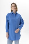 Kadın Uzun Oversize Poplin Tunik Gömlek