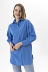 Kadın Uzun Oversize Poplin Tunik Gömlek