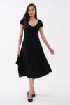 Kadın V Yaka Modal Uzun Elbise 260561 -