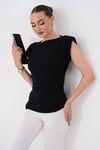 Kadın Vatkalı Yanı Büzgü Detaylı Bluz 260479 -