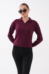 Kadın Yakalı Modal Sweatshirt 265187 -