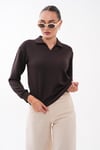 Kadın Yakalı Modal Sweatshirt 265187 -