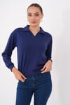 Kadın Yakalı Modal Sweatshirt 265187 -