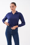Kadın Yakalı Modal Sweatshirt 265187 -