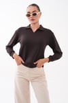 Kadın Yakalı Modal Sweatshirt 265187 -