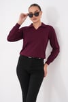 Kadın Yakalı Modal Sweatshirt 265187 -