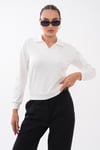 Kadın Yakalı Modal Sweatshirt 265187 -