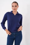 Kadın Yakalı Modal Sweatshirt 265187 -