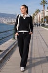 Kadın Yakalı Pantolonlu Modal İkili Takım 265164 -