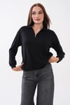 Kadın Yakası Fermuar Detaylı Modal Sweatshirt 265166 -