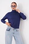 Kadın Yakası Fermuar Detaylı Modal Sweatshirt 265166 -