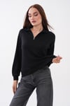 Kadın Yakası Fermuar Detaylı Modal Sweatshirt 265166 -