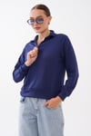 Kadın Yakası Fermuar Detaylı Modal Sweatshirt 265166 -