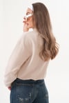 Kadın Yakası Fermuar Detaylı Selanik Örme Sweatshirt 255059 -