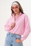 Kadın Yakası Fermuar Detaylı Selanik Örme Sweatshirt 255059 -