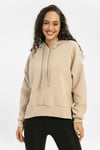 Kadın Yan Yırtmaçlı Kapüşonlu Oversize Sweatshirt