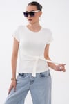 Kadın Yandan Bağlama Detaylı Kısa Kol Bluz 260565 -