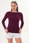 Kadın Yanları Büzgü Detaylı Kayık Yaka Bluz 260276 -