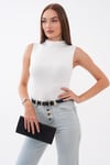 Kadın Yarım Balıkçı Kolsuz Bluz 265076 -