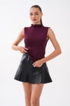 Kadın Yarım Balıkçı Kolsuz Bluz 265076 -