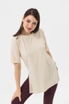 Kadın Yırtmaçlı Fitilli Oversize Uzun Tişört 240045 -