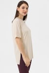 Kadın Yırtmaçlı Fitilli Oversize Uzun Tişört 240045 -